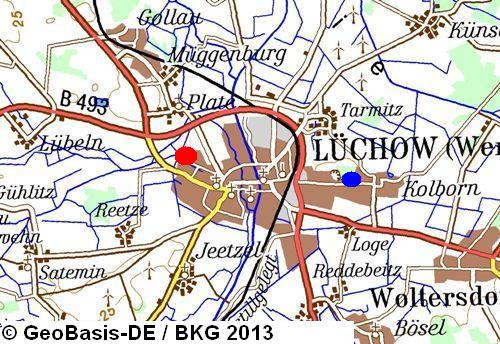 Karte Lüchow