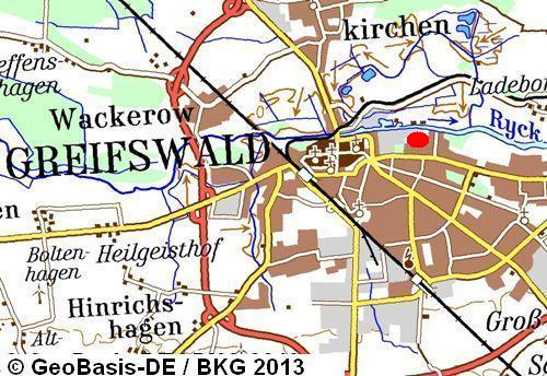Karte Greifswald